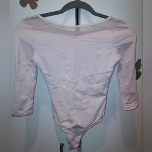 🌸 DANSKIN NEW YORK CITY BALLET light pink 3 quarter sleeve leotard size M